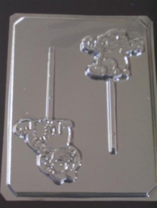 202sp Orange Cat Body Chocolate or Hard Candy Lollipop Mold